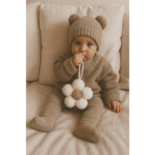 Plush Flower Pacifier Clip Toy: Newborn Sleep Aid, Gender Neutral