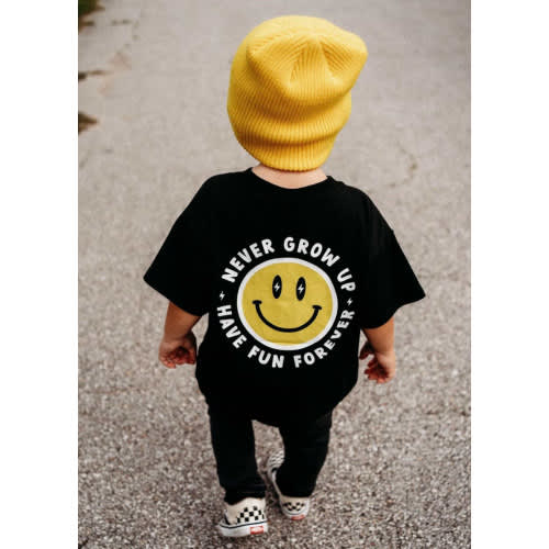 Never Grow Up T-Shirt - Yellow | Little Trouble