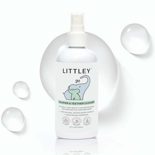 Think Smarter Products Littley Pacifier & Teether Cleaner, Hypochlorous Acid, Non-Toxic, 8oz Spray