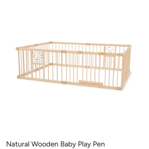 Natural Wooden Baby Play Pen