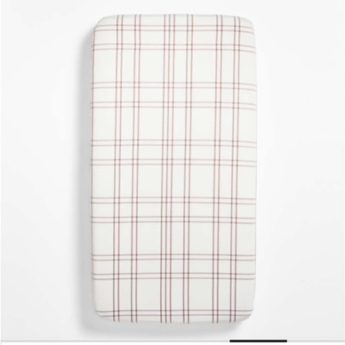 Stax Violet Rose 100% Organic Yarn Dyed Baby Crib Fitted Sheet