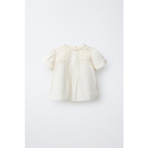EMBROIDERED SHIRT - Ecru | ZARA United States