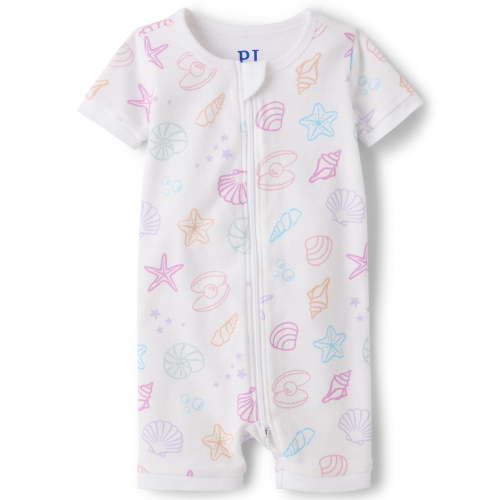 The Children's Place Baby & Toddler Girls Short Sleeve Snug Fit Cotton One Piece PJs, Sizes NB-5T