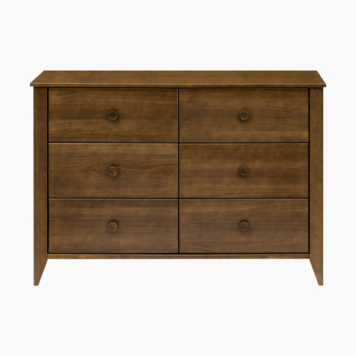 babyletto Sprout 6-Drawer Double Dresser - Natural Walnut