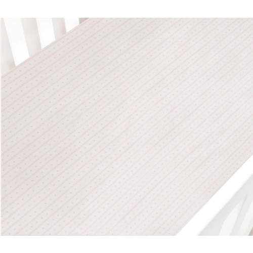 Petal Scallops Crib Sheet - Pink
