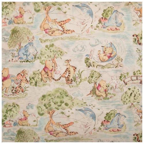 Winnie The Pooh Toile Cotton Calico Fabric