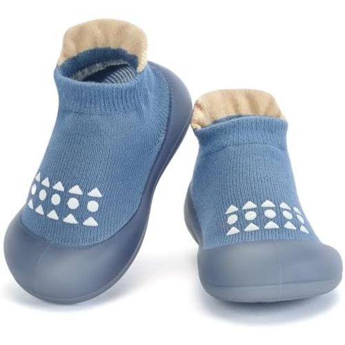 BACSAC Infant Walking Shoes Baby Sock Shoes with Soft Rubber Sole, Non-Slip Toddler Slippers for boys and girls, Breathable Sneakers