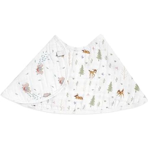 aden + anais Essentials Disney Baby Burpy Baby Bib, 100% Cotton Muslin, Soft Absorbent 4 Layers, Multi-Use Burp Cloth and Bib, 22.5” X 11”, Single, Disney + Friends