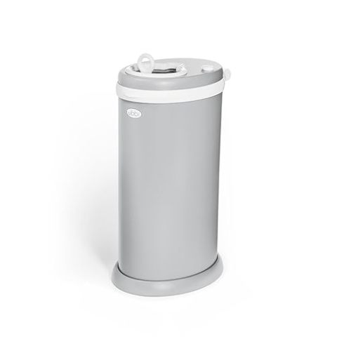 Ubbi Stainless Steel Diaper Pail, Odor Locking, No Special Bag Required, Award-Winning, Registry Must-Have, Gray
