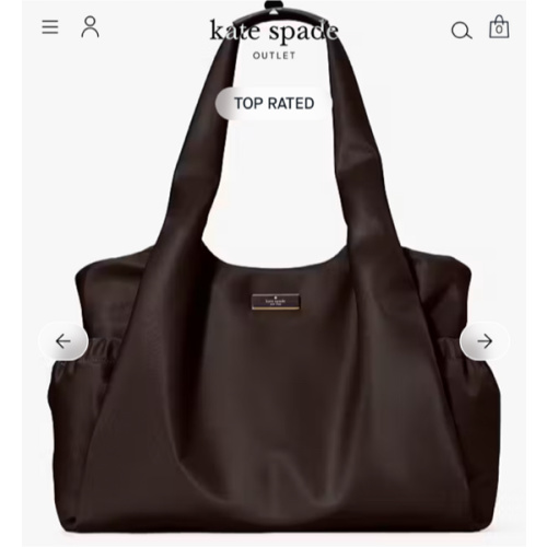 Carter Nylon Large Baby Bag Hot Fudge