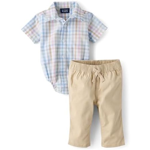 The Children's Place baby-boys And Newborn Short Sleeve Top and Pants,2-piece Outfit Set