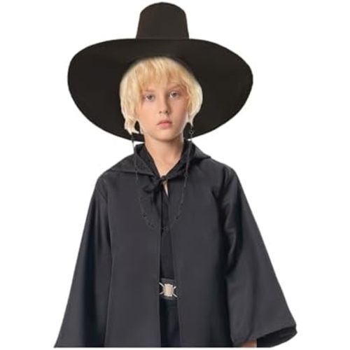 Sun Hats for Men Boys Teens Fishing Hat Idol Cosplay Cap Headwear Wide Brim Summer UV Protection Black Hat