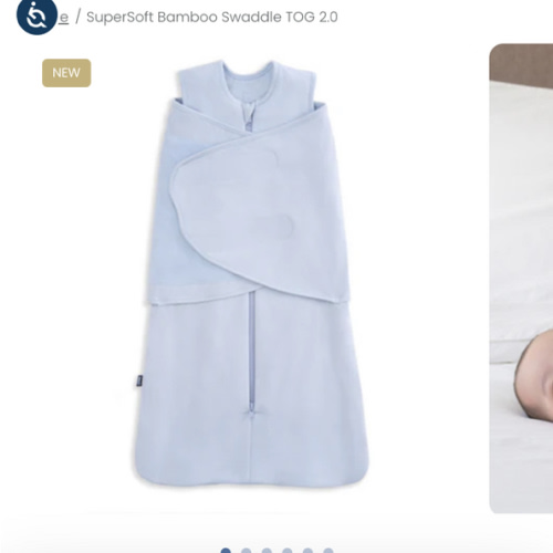 HALO® Supersoft Bamboo Swaddle 2.0 TOG – Blue Fog