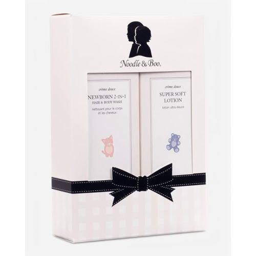 Noodle & Boo Bundle of Joy Newborn Baby Gift Set ; Newborn 2-in-1 Hair & Body Wash, Super Soft Baby Lotion