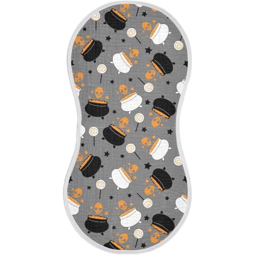 vvfelixl Halloween Bat and Confetti Burp Cloths for Baby Boy Girls Baby Washcloths Burp Rags White