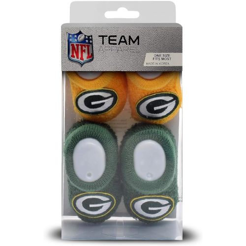 Infant Bootie Socks 0-12 Months - 2 Pack - One Size - Green Bay Packers