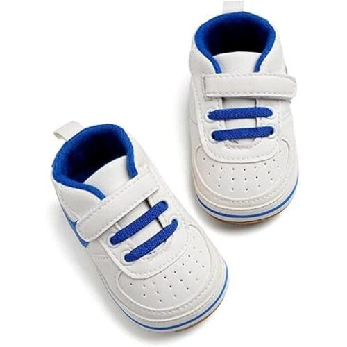 Clowora Unsex Baby Shoes Boys Girls Infant Sneakers Non-Slip Soft Rubber Sole Toddler Crib First Walker Lightweight Shoes