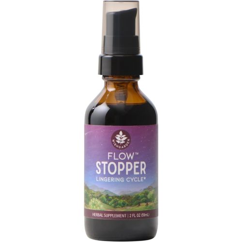WishGarden Herbs Flow Stopper Lingering Cycle (Wombstringe) - Plant-Based Herbal Formula w/Shepherd's Purse & Witch Hazel, Moderates Breatkthrough Bleeding, Blood Flow & Spotting Between Cycles, 2oz