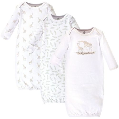 Touched by Nature Baby Organic Cotton Gowns, Little Giraffe, Preemie/Newborn