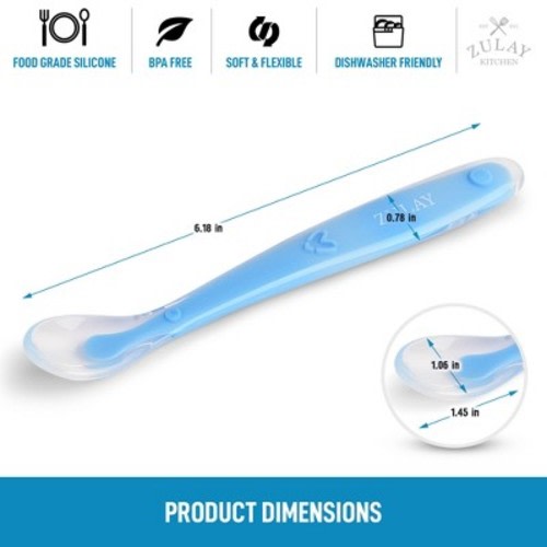 Silicone Baby Spoon (6 Pack) - BPA Free Gum-Friendly First Stage Baby Feeding Spoon