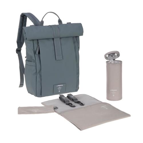 LÄSSIG’s ROLLTOP UP BACKPACK - DIAPER BAG, Color: ANTHRACITE