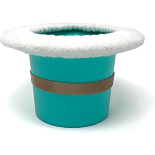 Top Hat Potty for Newborn Infant Potty Training | Elimination Communication | Includes 100% Cotton Undyed Fleece Cozy | Anti-Slip Rubber Band | for EC Baby Potty Training (Turquoise)
