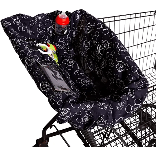Disney Baby by J.L. Childress Shopping Cart & High Chair Cover for Baby to Toddler, Mickey Black