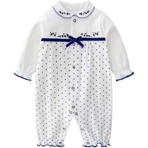 Baby One Piece Romper Soft Cotton Sleepwear Footed Jumpsuit for 0-12 Month Infant