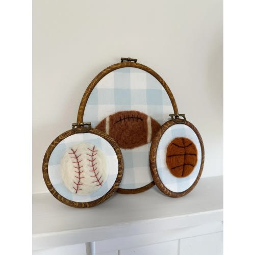 Needle Felt Sports Balls Set | Handmade Nursery Decor