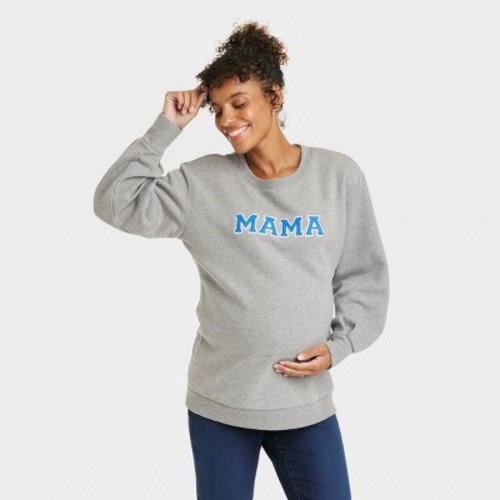 Mama Graphic Maternity Sweatshirt - Isabel Maternity by Ingrid & Isabel™ Gray, Size: XL