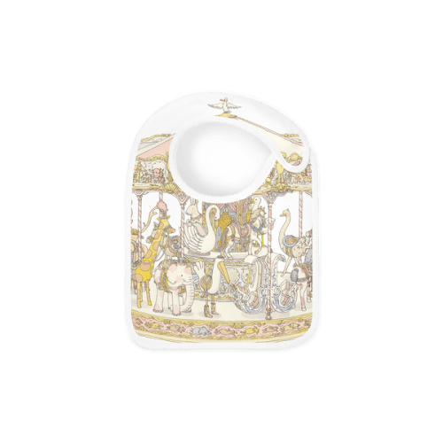 Satin Bib - Carousel Pink