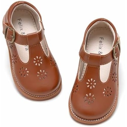 Felix & Flora Toddler Little Girl Mary Jane Dress Shoes - Ballet Flats for Girl Party School Shoes