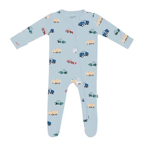 KYTE BABY Unisex Zipper Closure Footies, Rayon Made From Bamboo, 0-24 Months