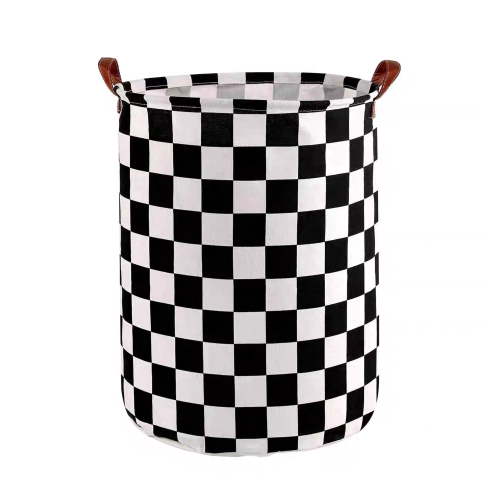 EVNELE Large Laundry Hamper, Waterproof Canvas, Collapsible Storage Basket, Racing Flag Style