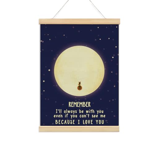 NaZaUK Blue Lnspired Canvas Wall Art, Poster for Kids Room, Blue Nursery Decor for Baby Boy or Girl, Hanging Banner for Bedroom, Playroom, Reading Nook or Home School, 12x16 Inch