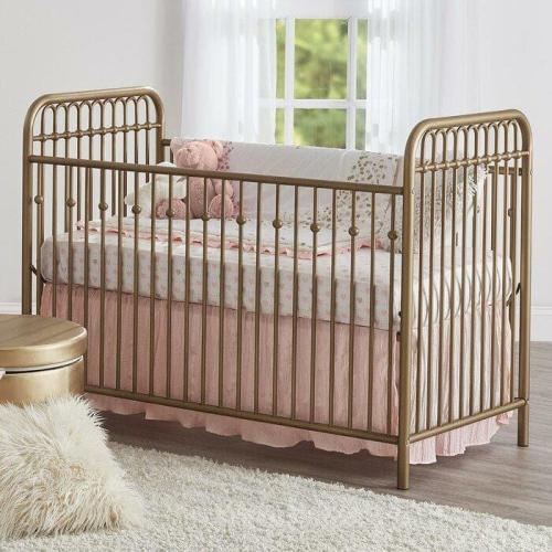 Standard Cribs - Metal Crib in Gold