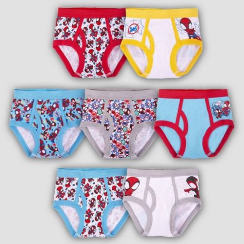 Toddler Boys' Marvel Spider-Man 7pk Underwear 2T-3T: Classic Patterns, Full Waistband Elastic