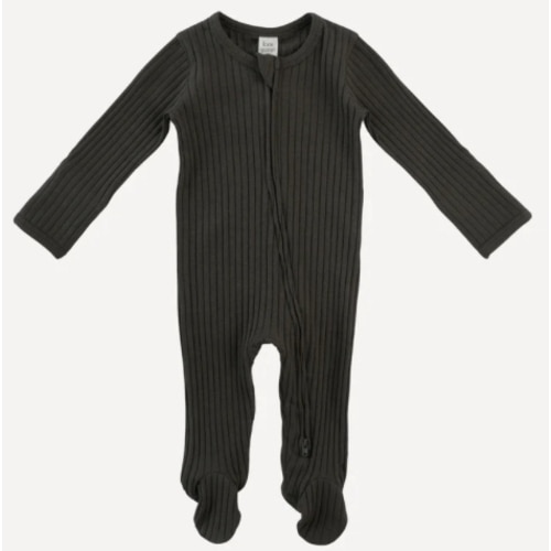 Kate Quinn Zipper Footie - Beluga, 0-3 month