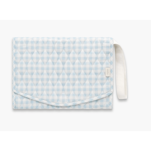Portable Changing Pad - Blue Gingham