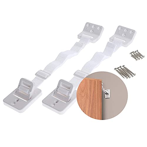 Dreambaby Hinged Anti-Tip Furniture Anchors, White