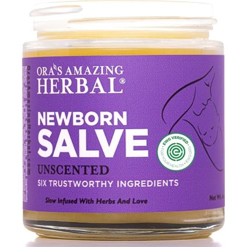 Ora's amazing Herbal, Newborn Salve, Diaper Rash Cream, Calendula Baby Balm, EWG Verified Baby Ointment, Acne Eczema, Butt Cream, Infant Massage, Natural Paraben Free, Good for Sensitive Skin