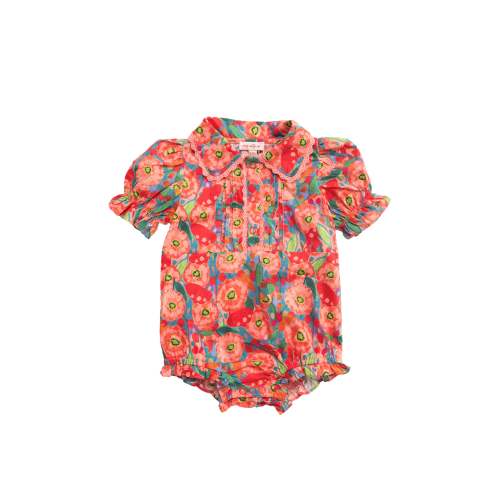 Baby Sophia Romper in Poppy