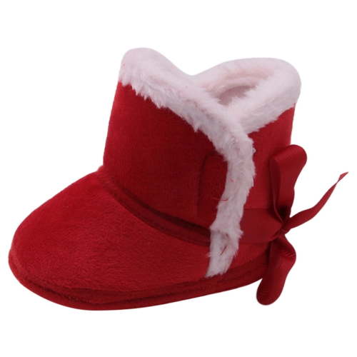 Mrzhqd Baby Winter Shoes Soft Fashion Warm Boys Girls Snow Booties Shoes Red Size 0-3 Months