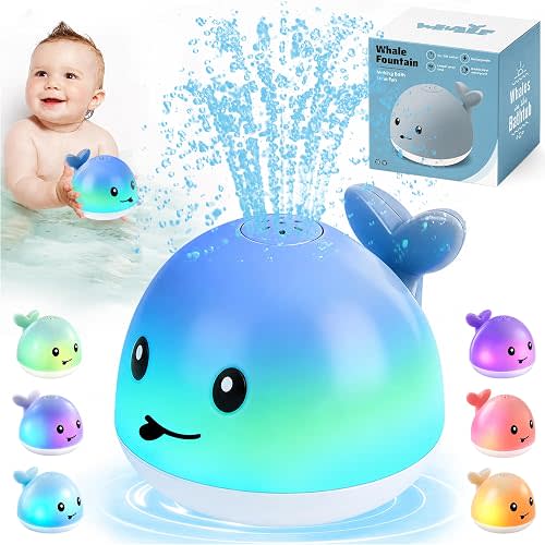 Gigilli Baby Bath Toys, Light Up Pool Water Bathtub Toy for Toddlers Babies
