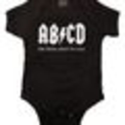 AB/CD Funny Black Baby Bodysuit