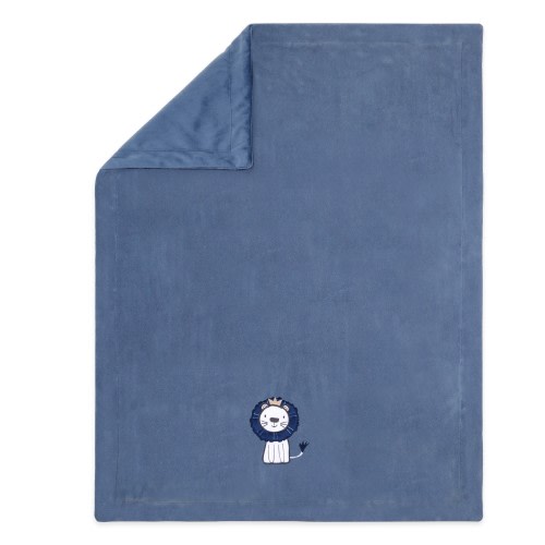 4Baby Fleece Applique Blanket Lion Blue