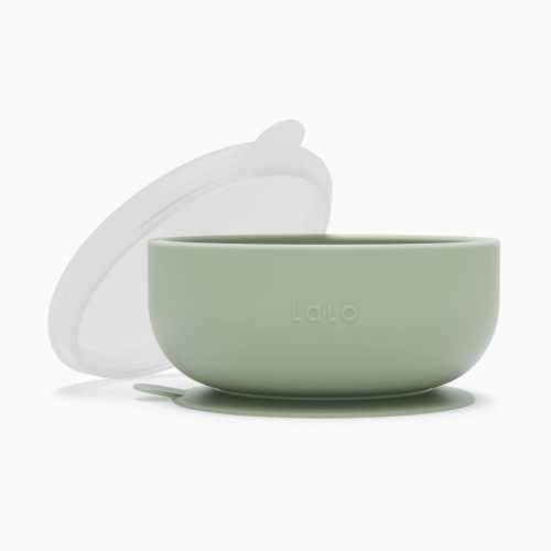 Lalo Suction Bowl + Lid - Sage