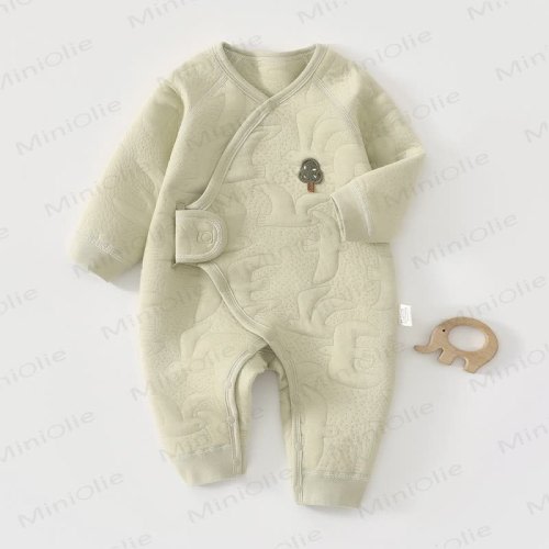 Baby Tree Bee Bird Patch Kimono Romper