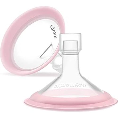 18mm Maymom MyFit Shields, Pano Series; Compatible with Medela Breast Pump- PersonalFit, Freestyle, Harmony, Maxi, Freestyle Flex Connector; Connect to Maymom Widemouth/Narrow Connector, 2pcs