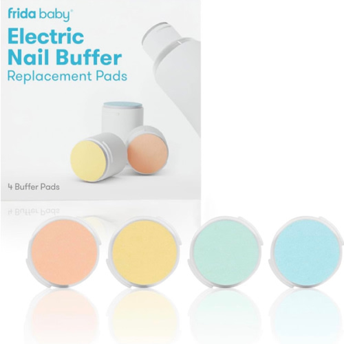 Frida Baby Electric Nail Buffer Replacement Pads | Safe + Easy Grooming, Trimming, and Nail Filing for Newborn, Toddler, or Children's Fingernails and toenails, 4 Buffer Pads